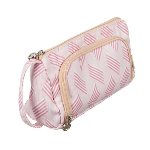 Trousse scolaire extensible à deux compartiments, double sac rose, pour enfants