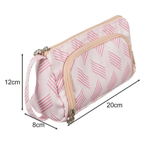 Trousse scolaire extensible à deux compartiments, double sac rose, pour enfants