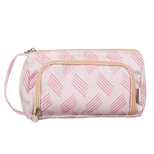 Trousse scolaire extensible à deux compartiments, double sac rose, pour enfants