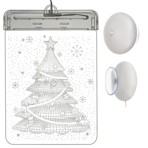 Vitrail LED 3D - Sapin de Noël