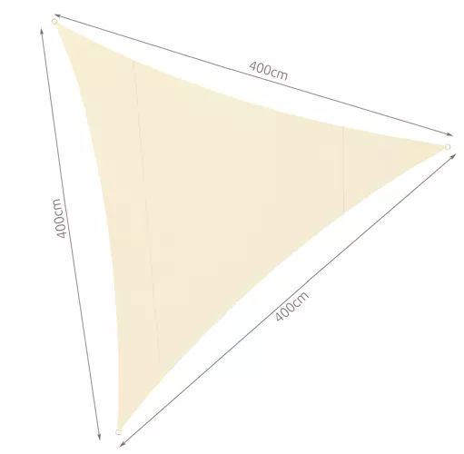 Voile d&#39;ombrage 4x4x4 beige Gardlov 23142