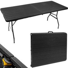Klappbarer Gartentisch schwarz 180 cm