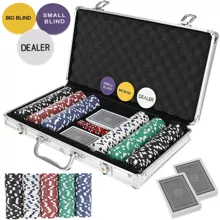 Poker - Set mit 300 Chips im Koffer HQ 23528