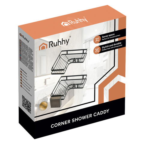 Kampinės vonios lentynos - 2 vnt. rinkinys Ruhhy 27092