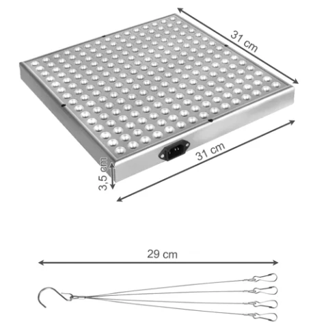 225 LED lampa/panel pro pěstování rostlin. 23525