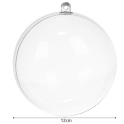 Transparent baubles 12cm set of 10 Ruhhy 22279
