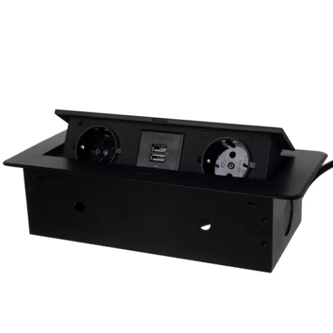 In der Tischplatte versteckte USB-Buchse - doppelt Izoxis 21446