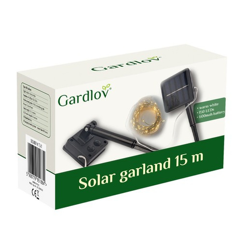 Guirlande solaire 15m IP44 Gardlov 24007