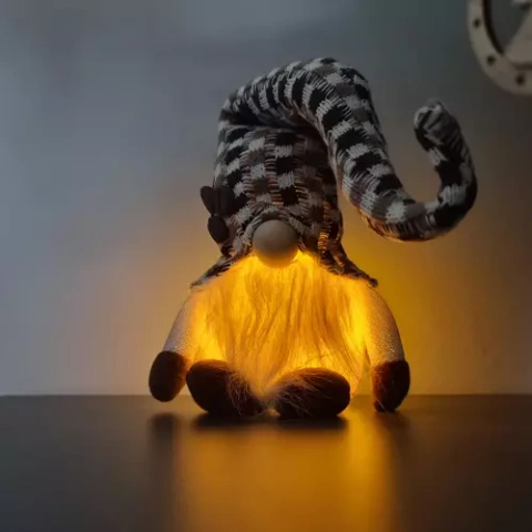 Standing gnome gray - LED glow 20354