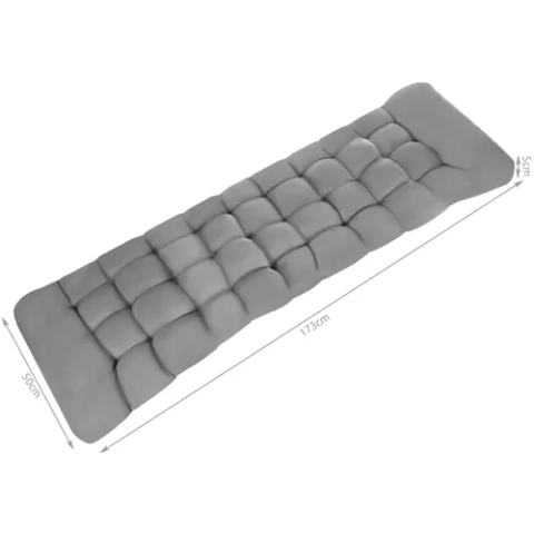 Coussin matelassé pour transat de jardin, gris 23490