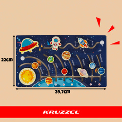 Puzzle en bois - système solaire Kruzzel 26696