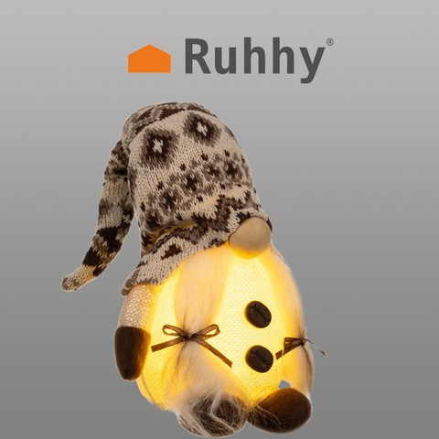 Standing gnome gray - LED light 23754