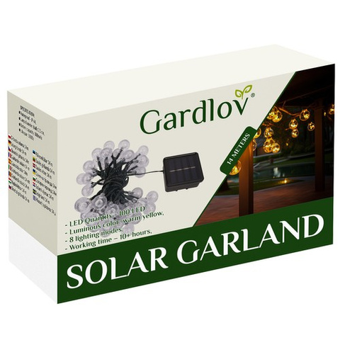 Saulės girlianda 12m IP65 Gardlov 24010