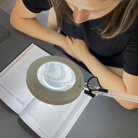 Lampe cosmétique avec loupe - blanche Izoxis 23894