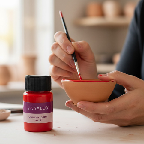 Farby do szkła i ceramiki 12 kolorów Maaleo 26296