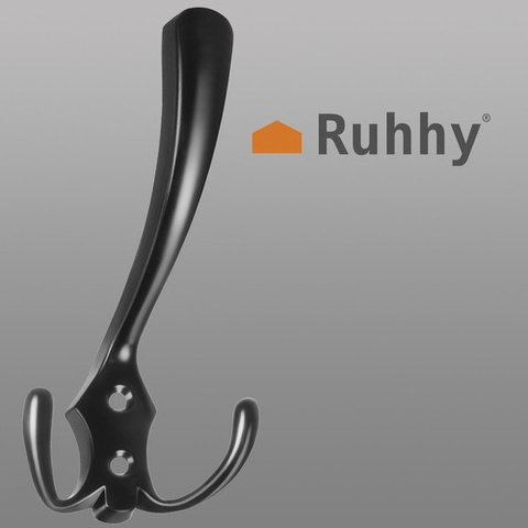 Black wall hanger - set of 5