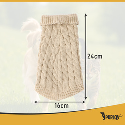 Vêtements pour chien/chat taille S beige Purlov 26216