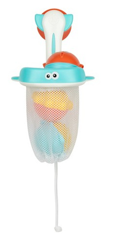 Bath toys with strainer