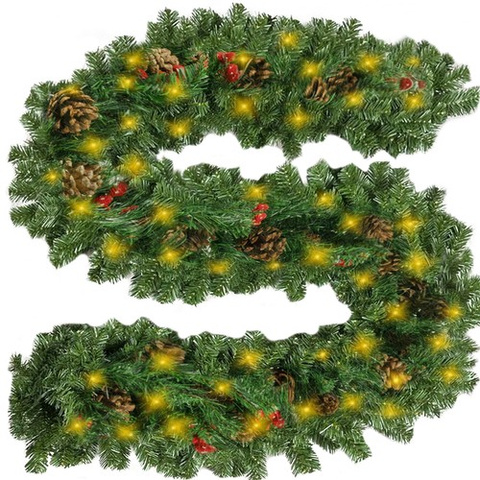 Christmas tree garland 2.7m with LED lights Ruhhy 22322