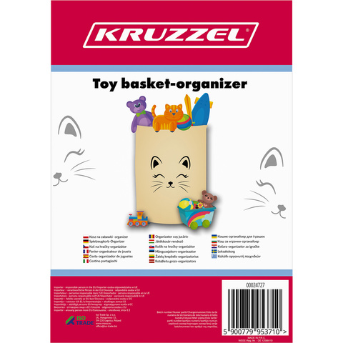 Panier à jouets - organisateur 63L Kruzzel 24727