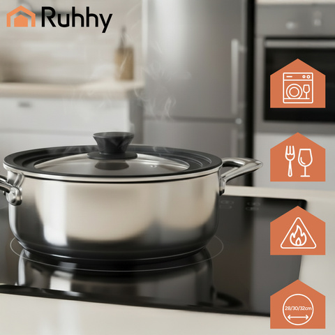 3-in-1 Silikondeckel 28/30/32 cm Ruhhy 25561