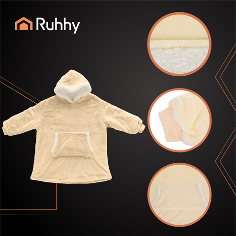 Bluza XXL - koc beżowy Ruhhy 26146