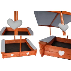 Folding sandbox with roof 24215