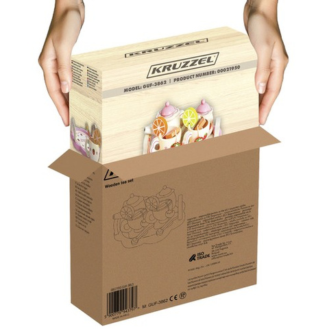 Kruzzel 21950 Teeservice aus Holz