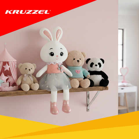 Pliušinis zuikutis 45 cm Kruzzel 26761