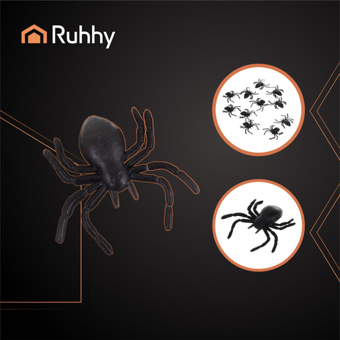 Araignées en plastique - décoration - 10 pièces Ruhhy 26028