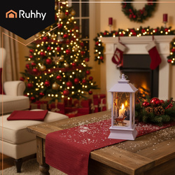 Lanterne de Noël à LED blanche Ruhhy 26753