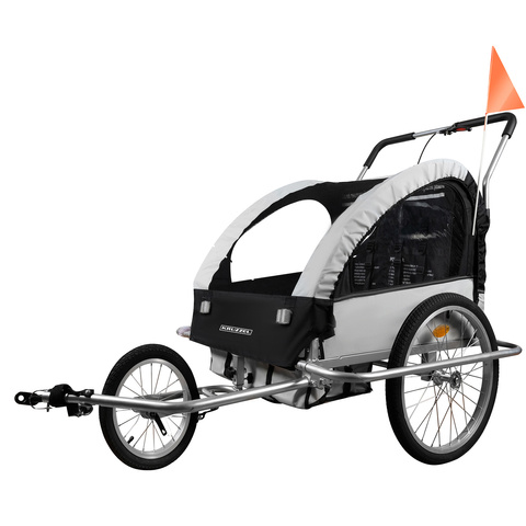 Kruzzel 25372 3in1 suspension bike trailer