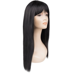 Long women's wig black P14833