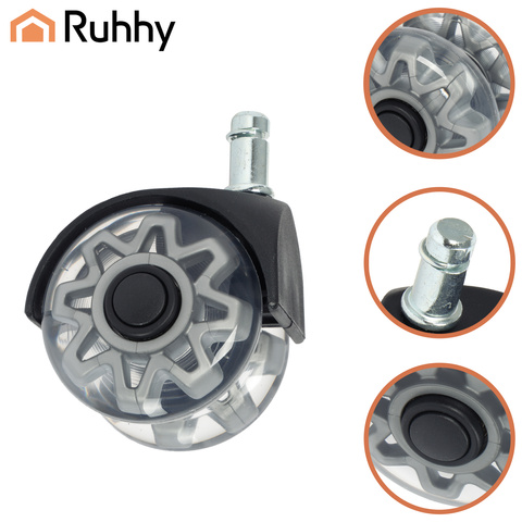 Gray swivel chair wheels, 5 pcs. Ruhhy 25280