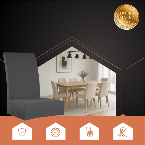 Housses de chaise - 6 pièces gris foncé Ruhhy 25990