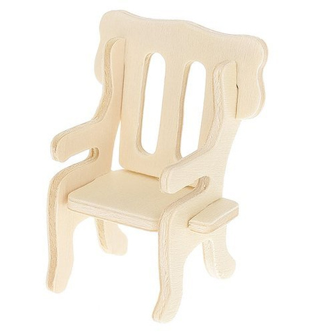 Set of wooden doll furniture, 34 pieces