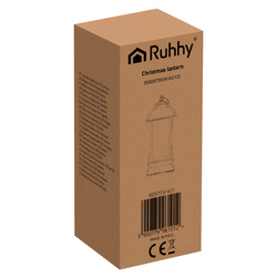 Silberne LED-Weihnachtslaterne Ruhhy 26755