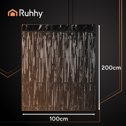 Decorative curtain 2x1m black Ruhhy 26172
