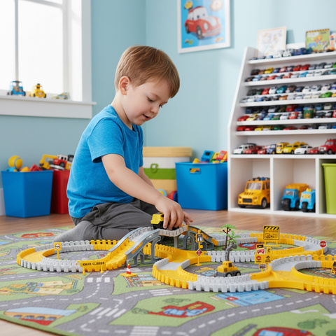 Car track with cars 26539