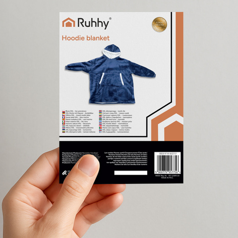 XXL sweatshirt - navy blue blanket Ruhhy 26147