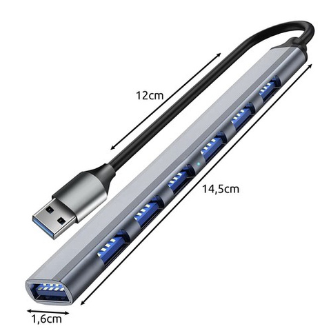 HUB USB - 1 port 3.2 + 6 ports 2.0 Izoxis 24374