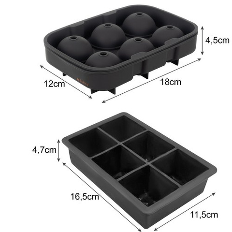 Moule en silicone 2 en 1 - cubes + boules Ruhhy 21270