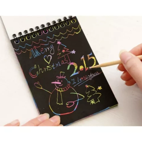 Set of scratch cards + wooden stylus 22449