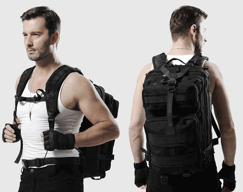 Military backpack XL black