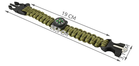 SURVIVAL Armband mit Zubehör - grün