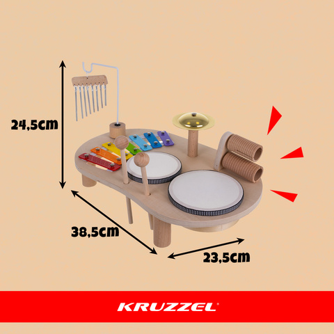 Table à musique en bois Kruzzel 26420