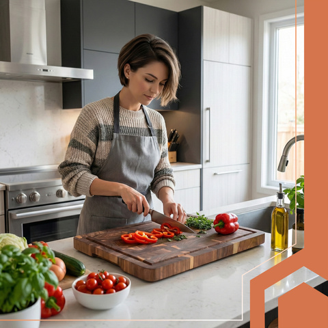 Ruhhy 26924 Schneidebrett aus Akazienholz