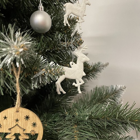 Christmas tree baubles - reindeer 9pcs Ruhhy 22517