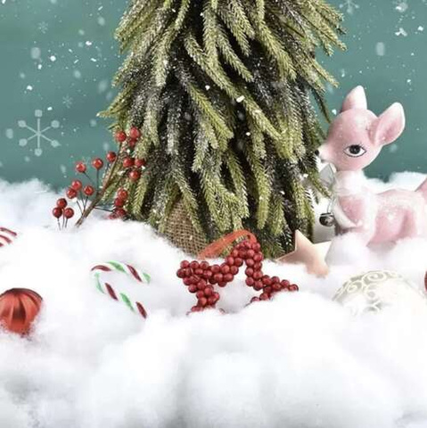 Künstlicher loser Schnee, dekorative Deko-Daunen für Weihnachtsdekorationen, 1 kg