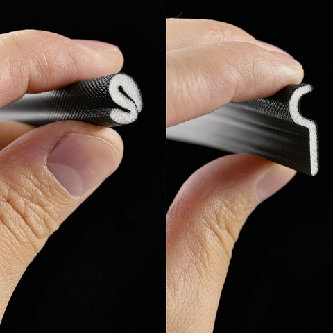 Černé těsnění proti průvanu Ruhhy 26267